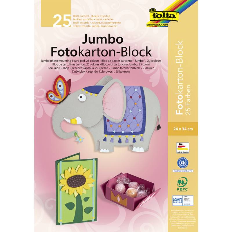 folia Jumbo Fotokartonblock, (B)240 x (H)340 mm, 300 g/qm-0