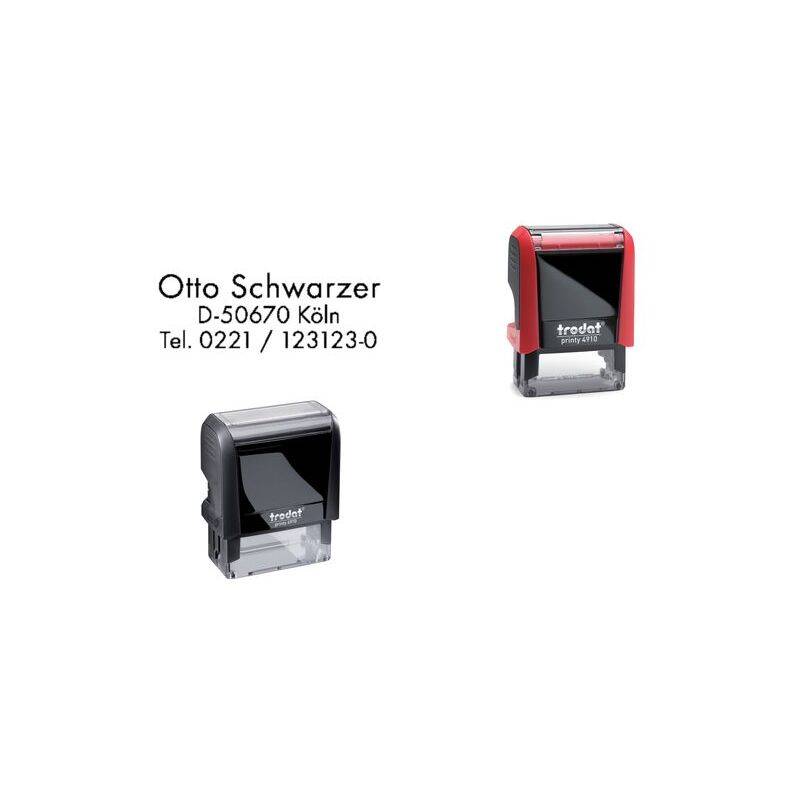 trodat Textstempelautomat Printy 4910 4.0, 3-zeilig, rot (62514840)-0