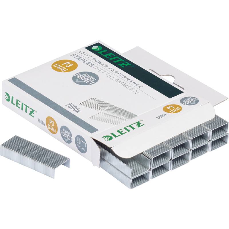 LEITZ Heftklammern 24/6 Power Performance P3, silber-0
