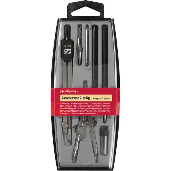 herlitz Zirkel-Set schwarz, silber 300001323