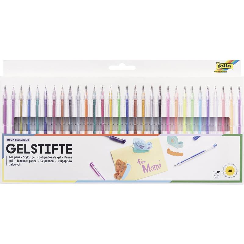 folia Gelschreiber MEGA SELECTION, sortiert, 30er Etui-0