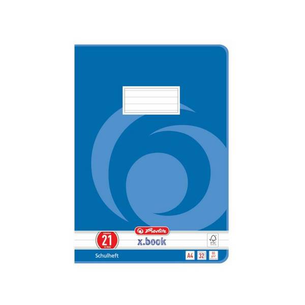herlitz Schulheft x.book Lineatur 21 liniert DIN A4 400128766
