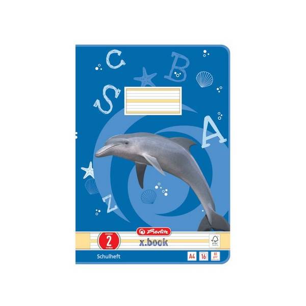 herlitz Schulheft x.book, DIN A4, Lineatur 2 / liniert