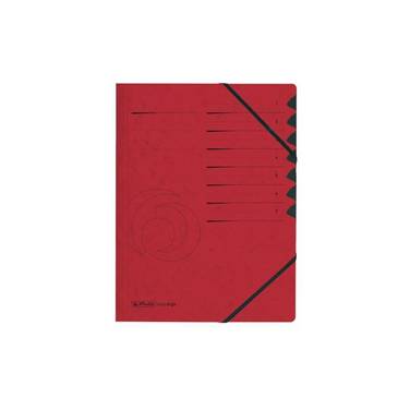 herlitz Ordnungsmappe easyorga, A4, Karton, 7 Fächer, rot