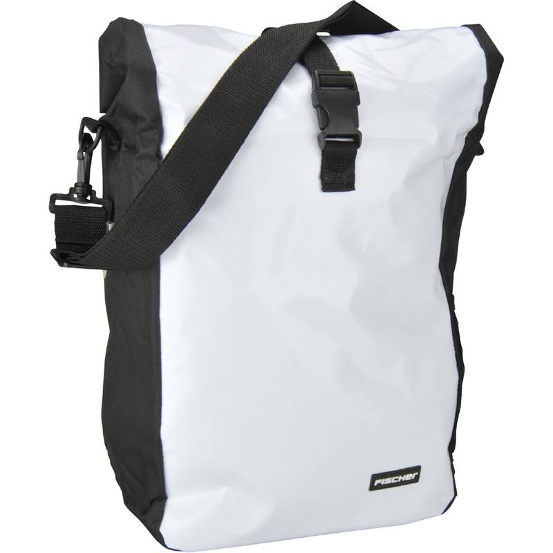 FISCHER Fahrrad-Gepäckträgertasche Kurier, weiß/schwarz-0