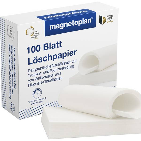 Magnetoplan Löschpapier 12296 Papier creme100 Bl./Pack.