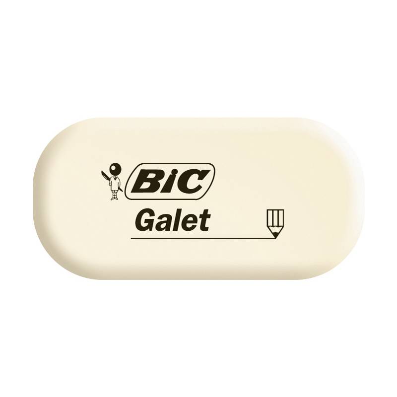 BIC Kautschuk-Radierer Galet, weiß, oval-0