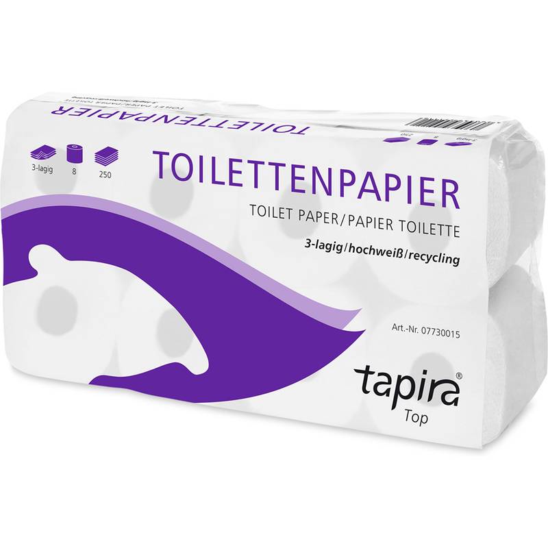 Tapira Toilettenpapier Top, 3-lagig, hochweiß-0