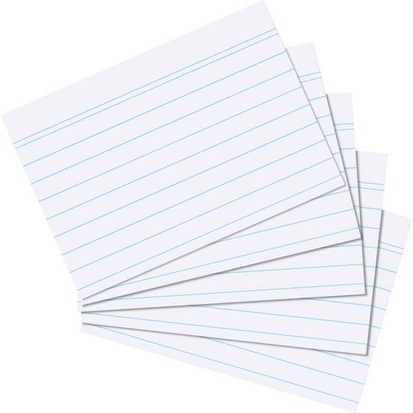 herlitz Karteikarten, DIN A6, liniert, weiß