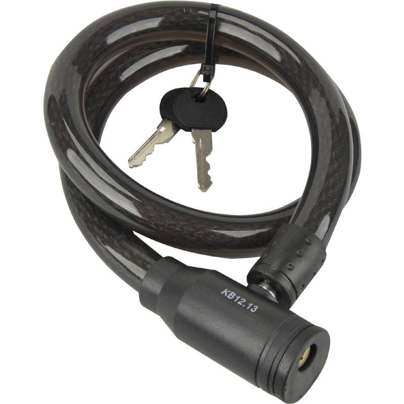 FISCHER Kabel-Fahrradschloss, Länge: 800 mm, schwarz-0