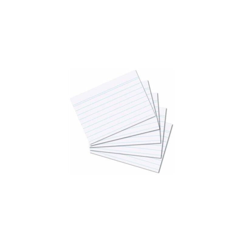 herlitz Karteikarten, DIN A8, liniert, weiß-0