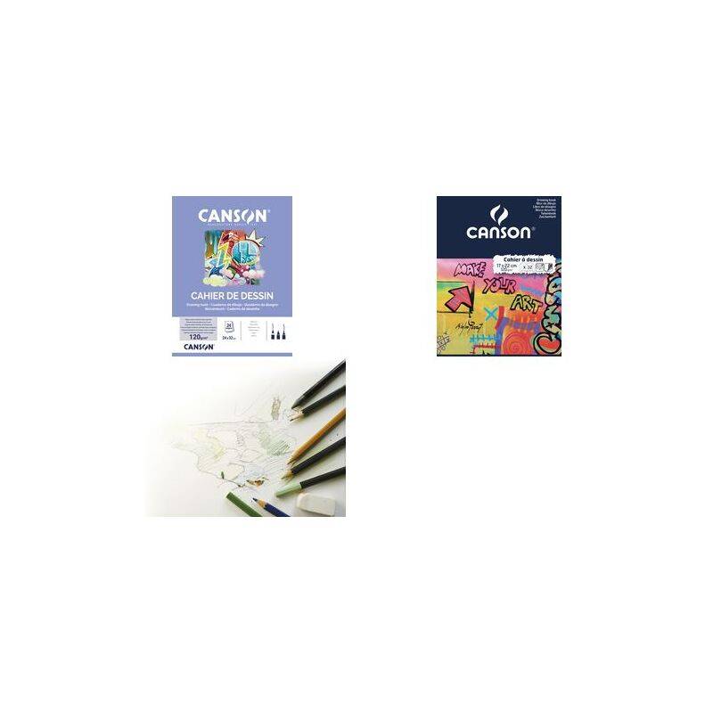 CANSON Zeichenheft, blanko, 120 g/qm, 170 x 220 mm-0