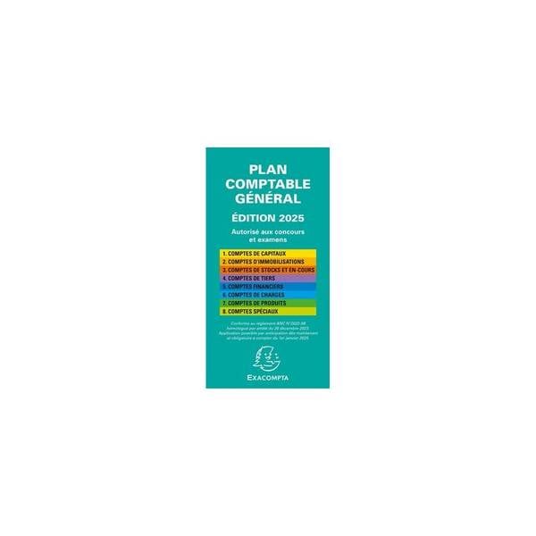 EXACOMPTA Plan comptable général pédagogique, 175 x 90 mm