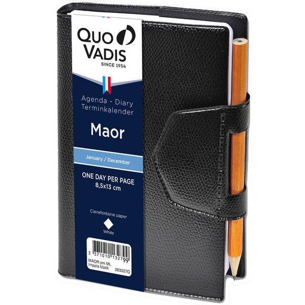 QUO VADIS Taschenkalender "Maor", 2026, schwarz