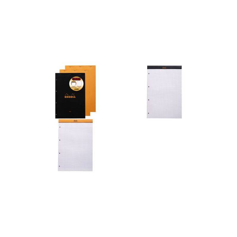 RHODIA Notizblock No. 20, DIN A4+, kariert, 3er Pack-0