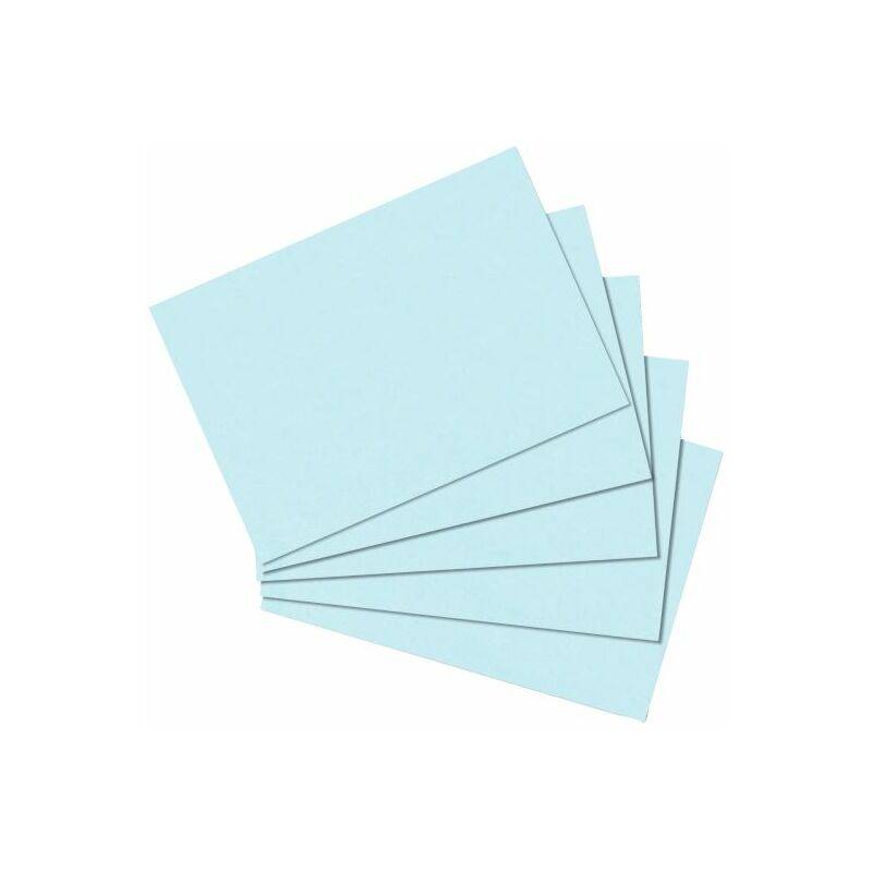 herlitz Karteikarten, DIN A6, blanko, blau-0