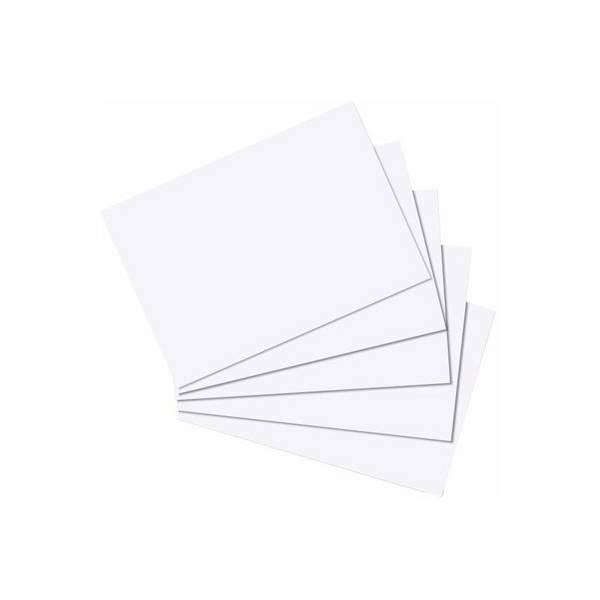 herlitz Karteikarten, DIN A5, blanko, weiß
