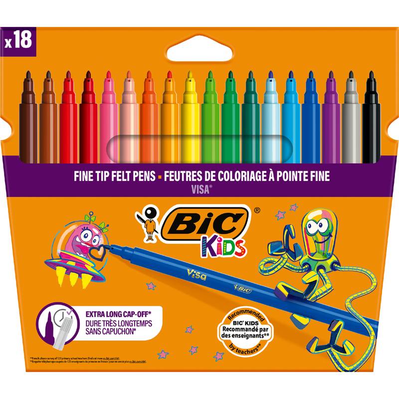 BIC KIDS Fasermaler Visa, 18er Kartonetui-0