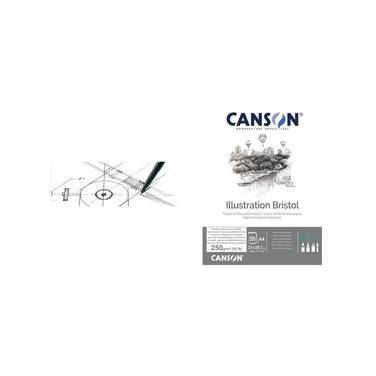 CANSON Zeichenkartonblock Illustration Bristol, DIN A3, weiß