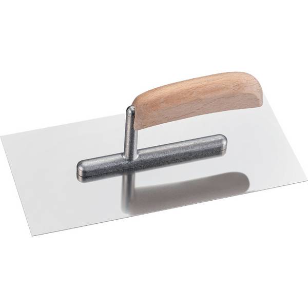 WESTEX Glättekelle Edelstahl, Holzgriff, 270 x 130 mm