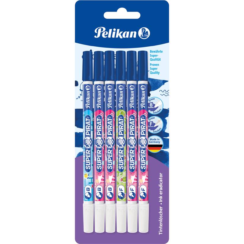 Pelikan Tintenlöscher Super Pirat 850F/B, 6er Blisterkarte-0