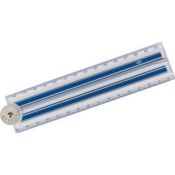 WEDO Lineal 30cm/15cm faltbar, Kunststoff transparent