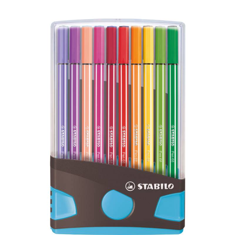 Premium-Filzstift Pen 68 ColorParade anthrazit/hellblau VE=20 Farben-0