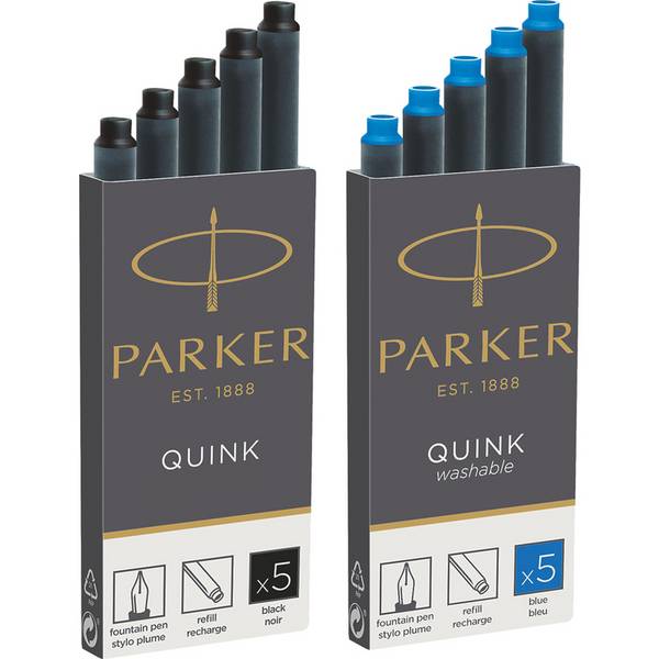 PARKER Großraum-Tintenpatronen QUINK, schwarz