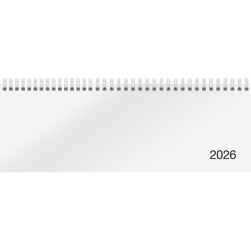 Schreibtischquerkalender Sequenz 29,7x10,5cm 1 Woche/2 Seiten weiß 2025-0