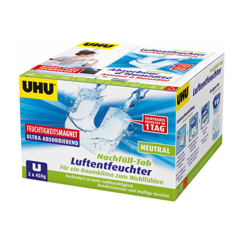 UHU Nachfülltab NEUTRAL für Feuchtigkeits-Magnet, 2 x 450 g-0