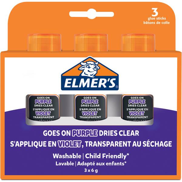 ELMERS - Elmer's DISAPPEARING PURPLE, Trocken, Klebestift, 6 g, 3 Stück(e), Box