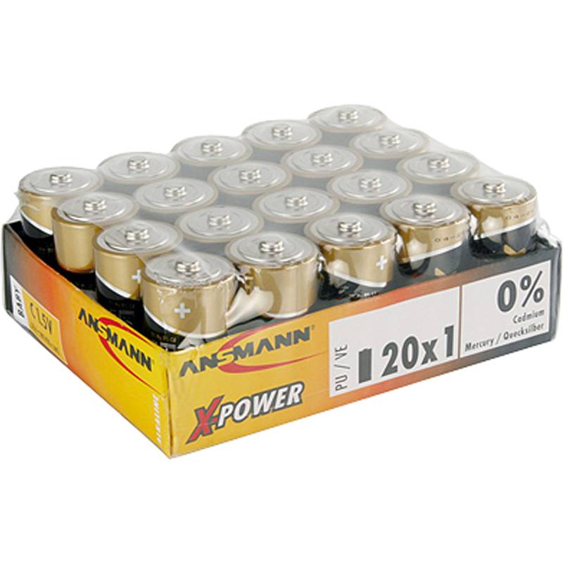 ANSMANN Alkaline Batterie "X-Power", Baby C, 20er Display-0