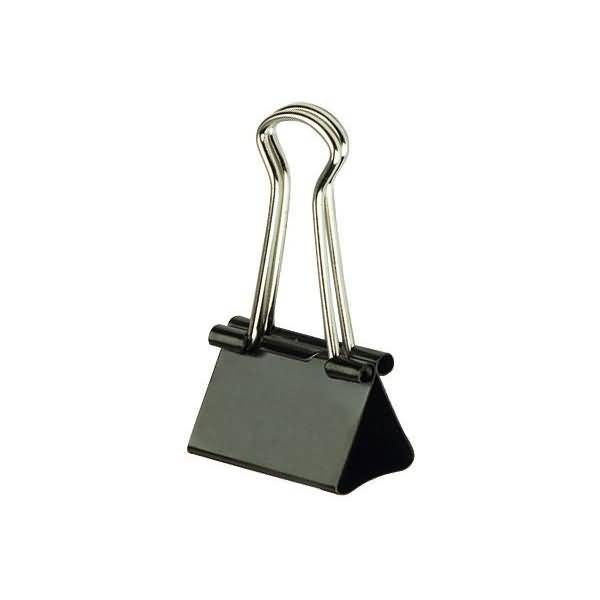 Foldbackklammer Metall vernickelt 15mm schwarz VE=25 Stück-0