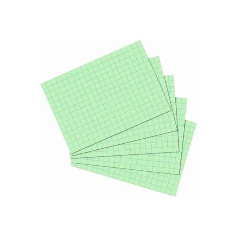 herlitz Karteikarten, DIN A6, kariert, grün-0
