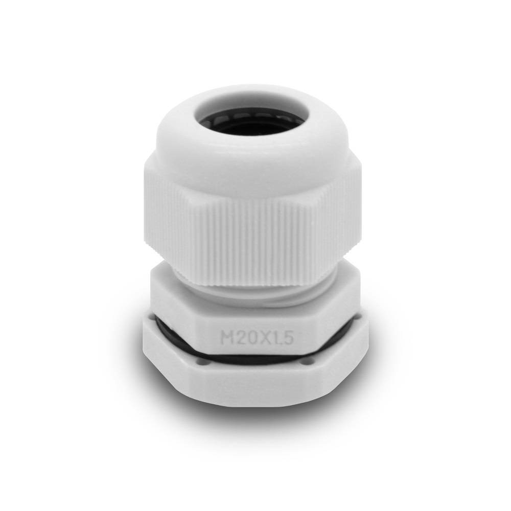 10x ARLI Kabelverschraubungen IP68 Grau M20 x 1,5 mm mit metrischem Anschlussgewinde und Gegenmutter-3