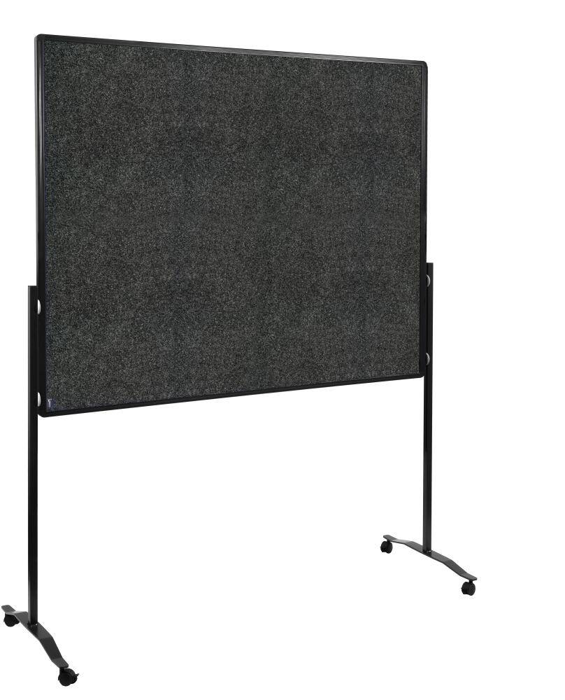 Moderationswand,f. Stellwand,Wand HxB 1500x1200mm,Wand Hartschaumplatte,anthrazit,Gestell schwarz-1