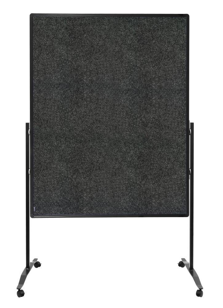 Moderationswand,f. Stellwand,Wand HxB 1500x1200mm,Wand Hartschaumplatte,anthrazit,Gestell schwarz-2