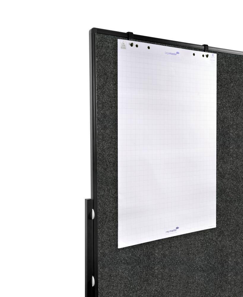 Moderationswand,f. Stellwand,Wand HxB 1500x1200mm,Wand Hartschaumplatte,anthrazit,Gestell schwarz-4