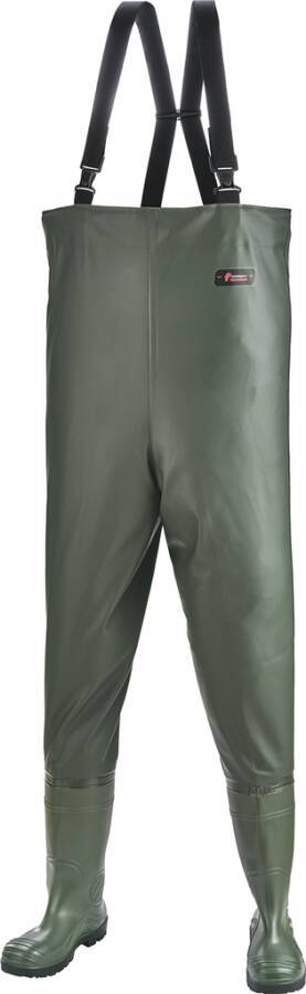 Wathose mit Stiefel S5 731910047 Größe 47 Farbe grün Typ Stiefel Modell Wathose Schutzklasse S5 Sohle PVC/Nitril Außenma-0