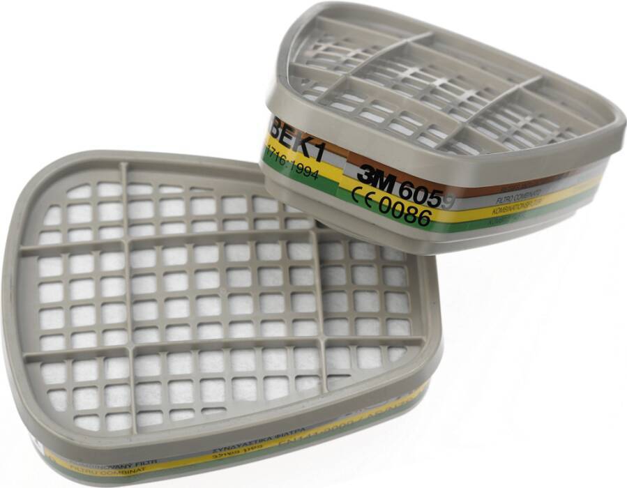 Gasfilter 3M™ 6059 Filter 6059 Schutzstufe ABEK1R Schutz gegen organische, anorganische und saure Gase, Ammoniak und Der-0