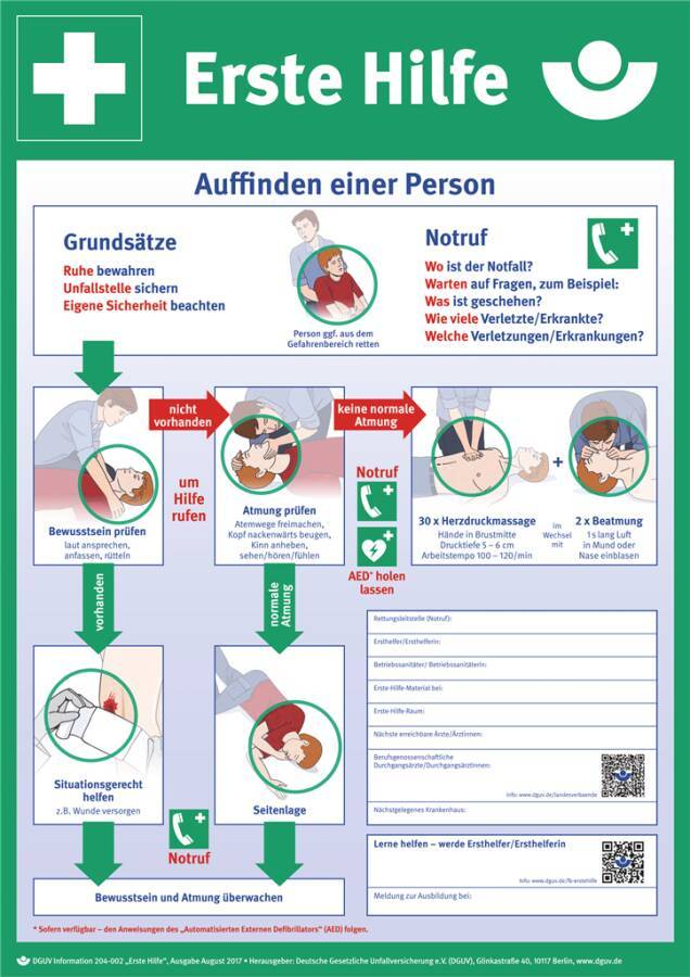 Plakat-Anleitung Erste Hilfe 8001034-0