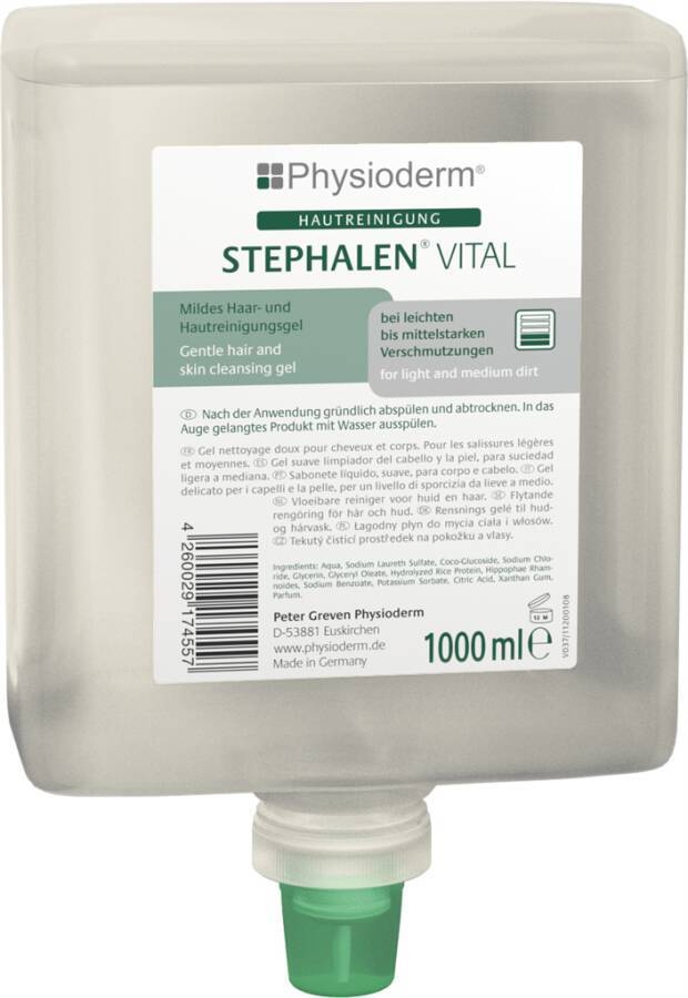 Hautreinigungsgel STEPHALEN® VITAL 13926-004 Inhalt 1 l Ausführung parfümiert Gebinde Neptuneflasche geeignet für Spende-0