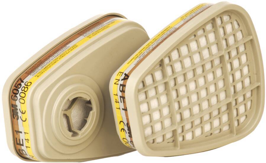 Gasfilter 3M™ 6057 Filter 6057 Schutzstufe ABE1R Schutz gegen organische, anorganische und saure Gase sowie Dämpfe-0
