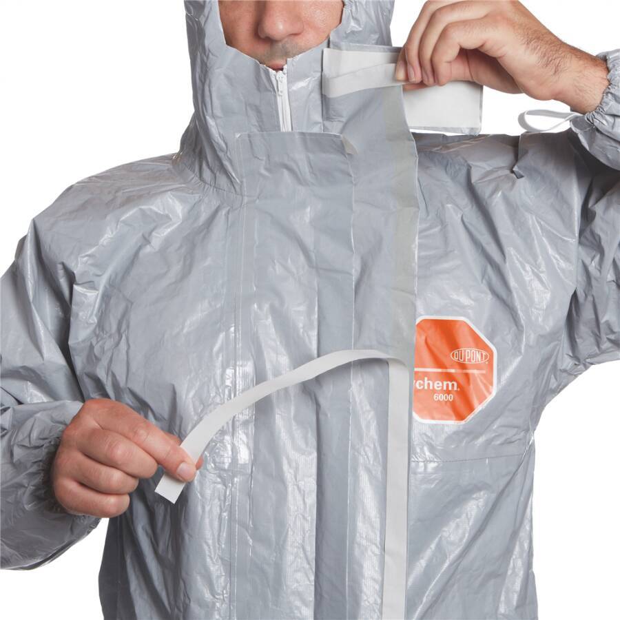 Tychem® 6000 F D13495126 Größe L Farbe grau Ausführung mit Füßlingen-5