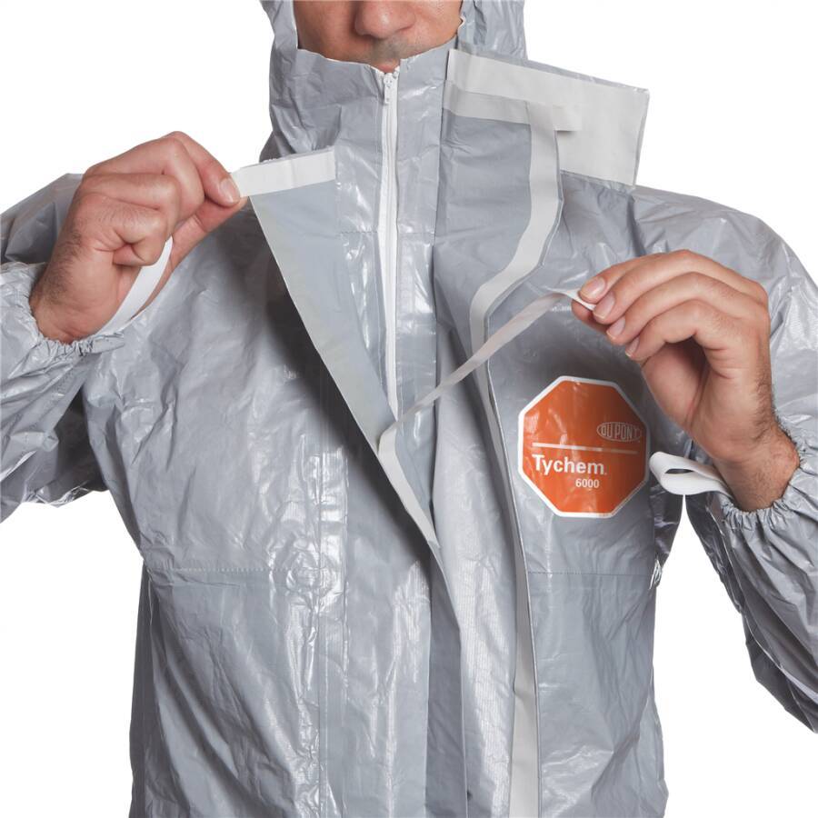 Tychem® 6000 F D13495126 Größe L Farbe grau Ausführung mit Füßlingen-4