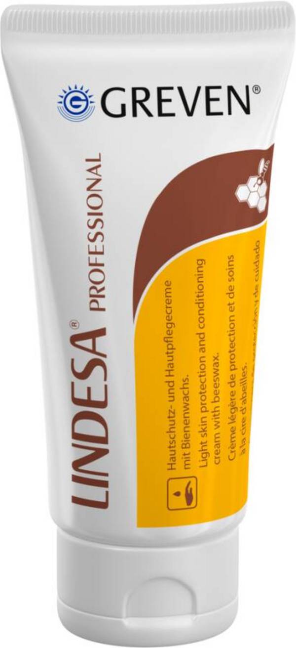 Hautschutzcreme LINDESA® PROFESSIONAL 13640-010 Inhalt 50 ml Ausführung parfümiert Gebinde Tube (PE) geeignet für Spende