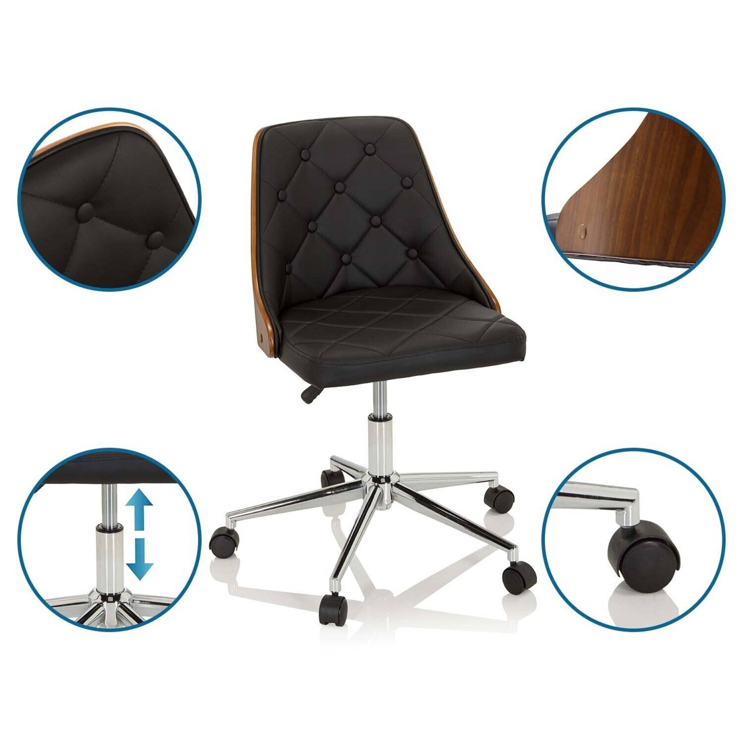 Bürostuhl Chefsessel CENCA Kunstleder schwarz hjh OFFICE-1