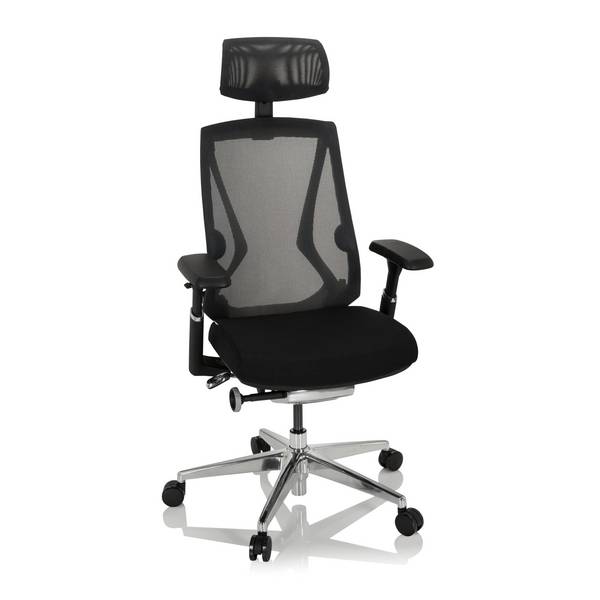 Bürostuhl Drehstuhl INSPERO Netzstoff Stoff schwarz hjh OFFICE
