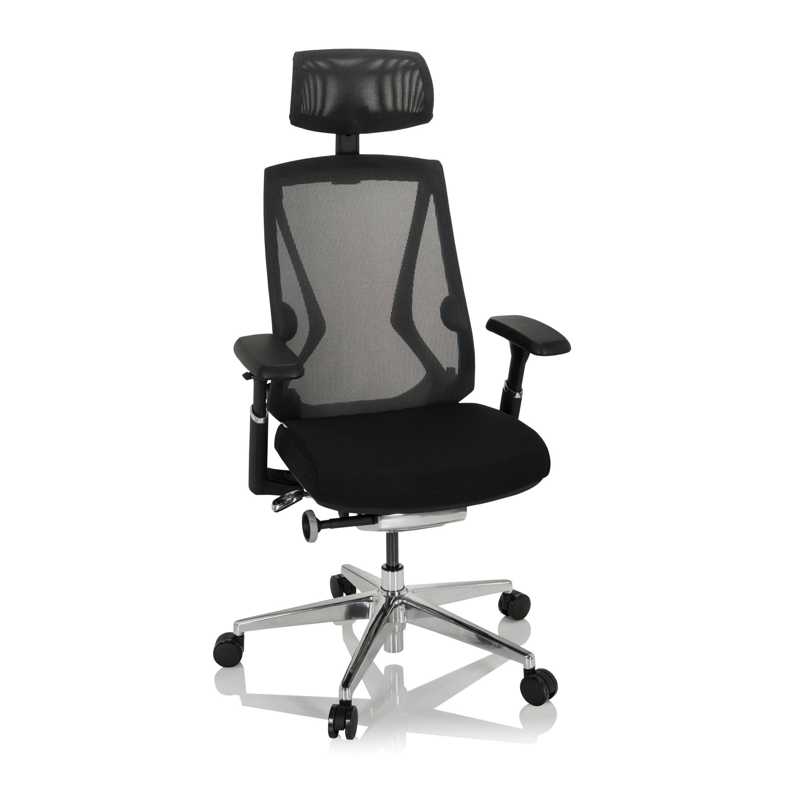 Bürostuhl Drehstuhl INSPERO Netzstoff Stoff schwarz hjh OFFICE-0