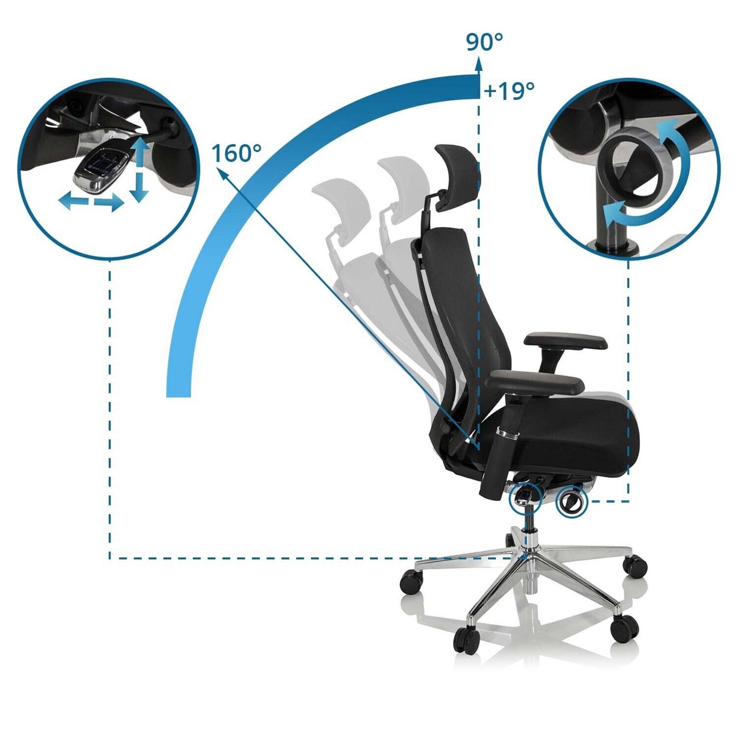 Bürostuhl Drehstuhl INSPERO Netzstoff Stoff schwarz hjh OFFICE-2